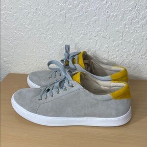Gray and mustard suede Yellow Sneakers DIANE B.MILANO